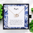 Present For Mum - Interlocking Heart Necklace - Personalised Message Card - Birthday Christmas Gift For Mother