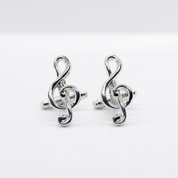 Stainless Steel Musical Note Cufflinks Unique Gift for Musicians & Music Lovers