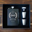 Personalised Number One Dad  Hip Flask Gift Set