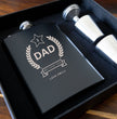 Personalised Number One Dad  Hip Flask Gift Set