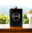 Personalised Number One Dad  Hip Flask Gift Set