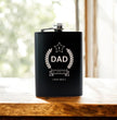 Personalised Number One Dad  Hip Flask Gift Set