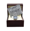 To My Dad - Luxury Watch Gift Set With Custom Message Card In Mahogany Box - Gift For Dad - Gift From Son - Gift From Daughter - Fathers Day