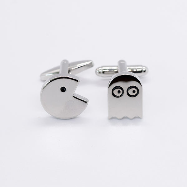 Retro Gaming Themed PacMan Stainless Steel Cufflinks in Gift Box UK