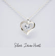 To My Soulmate - Alluring Beauty - Silver Curved Zircon Heart Pendant - For Wife, Girlfriend