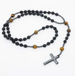 To My Son - Beautiful Volcanic Rock Rosary Beads With Inspirational Custom Message card for Sons Birthday, Baptism