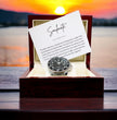 Gift Watch Set For Soulmate - Luxury Watch Gift Set With Custom Message Card In Mahogany Box