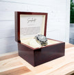 Gift Watch Set For Soulmate - Luxury Watch Gift Set With Custom Message Card In Mahogany Box