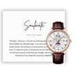 Gift Watch Set For Soulmate - Luxury Watch Gift Set With Custom Message Card In Mahogany Box