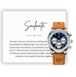 Gift Watch Set For Soulmate - Luxury Watch Gift Set With Custom Message Card In Mahogany Box