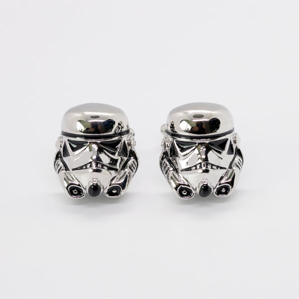 Stainless Steel Storm Trooper Cufflinks -  Perfect Gift For Star Wars Fan