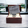 To My Dad - Luxury Watch Gift Set With Custom Message Card In Mahogany Box - Gift For Dad - Gift From Son - Gift From Daughter - Fathers Day