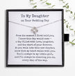 To My Daughter on Your Wedding Day Necklace, Gift for Bride from Mum or Dad
