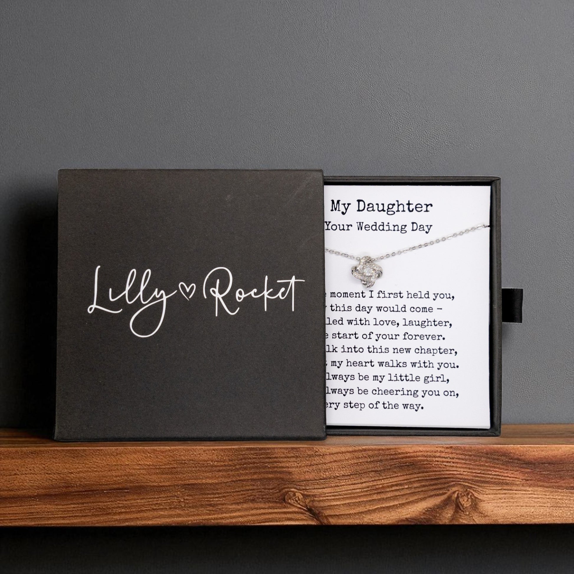 To My Daughter on Your Wedding Day Necklace, Gift for Bride from Mum or Dad