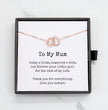 To My Mum Necklace, Wedding Gift for Mum, Mother of the Bride Gift, Family Bond Necklace, Sentimental Gift for Mum