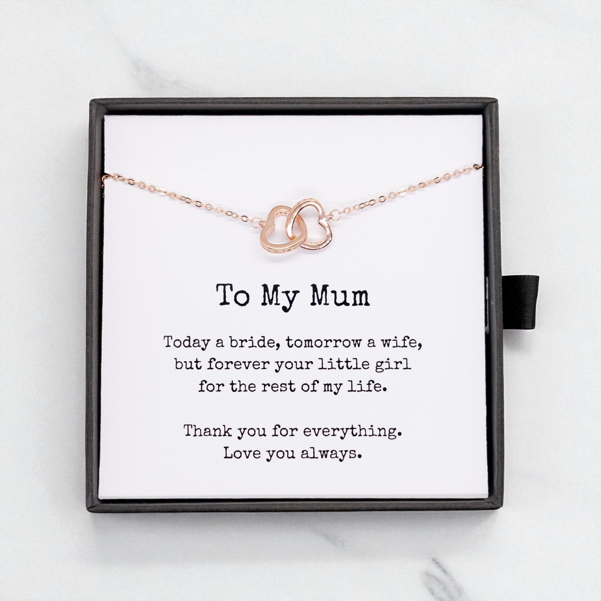 To My Mum Necklace, Wedding Gift for Mum, Mother of the Bride Gift, Family Bond Necklace, Sentimental Gift for Mum