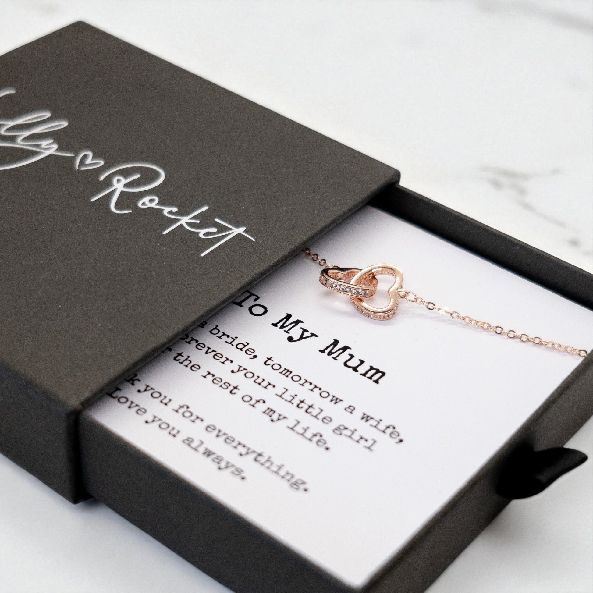 To My Mum Necklace, Wedding Gift for Mum, Mother of the Bride Gift, Family Bond Necklace, Sentimental Gift for Mum