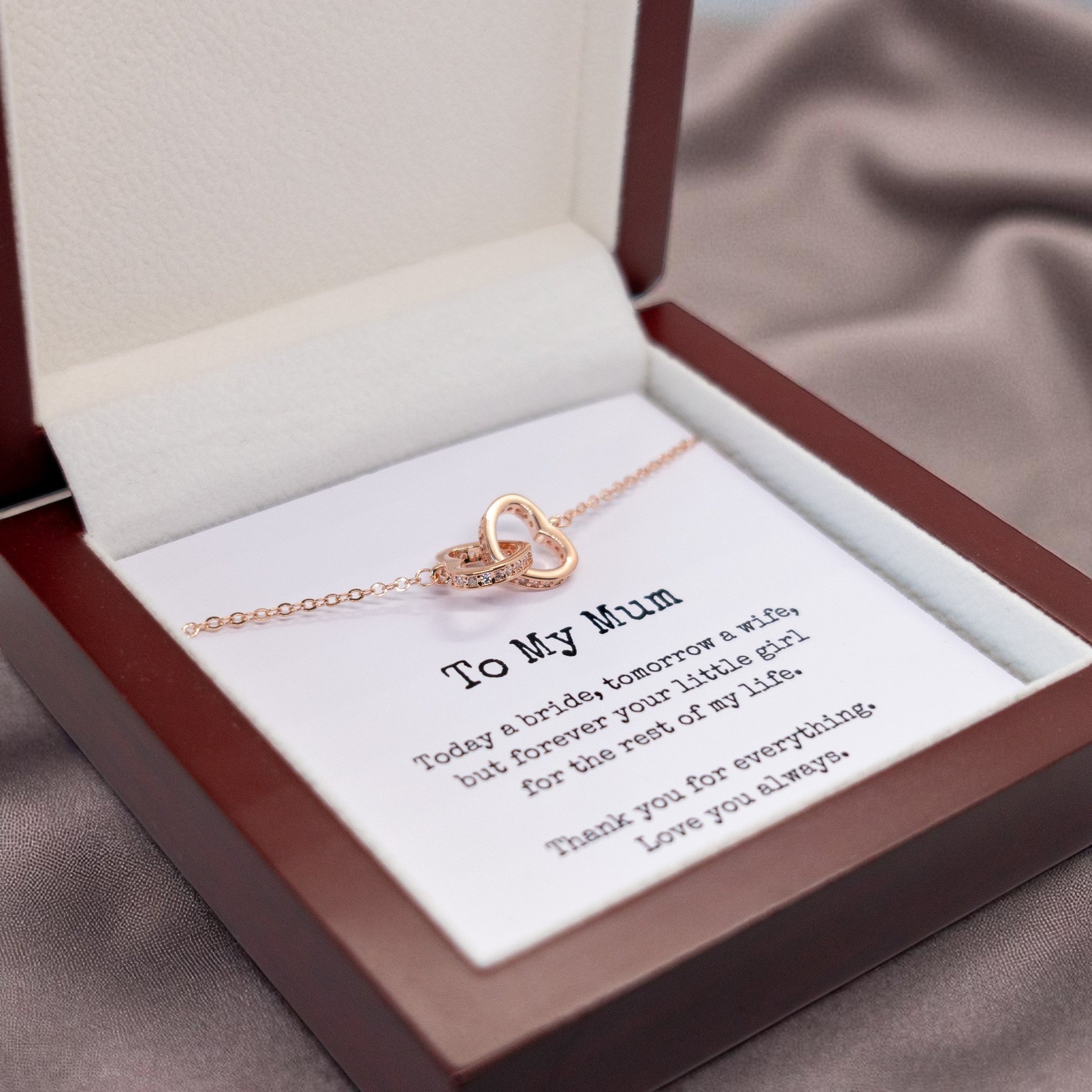 To My Mum Necklace, Wedding Gift for Mum, Mother of the Bride Gift, Family Bond Necklace, Sentimental Gift for Mum