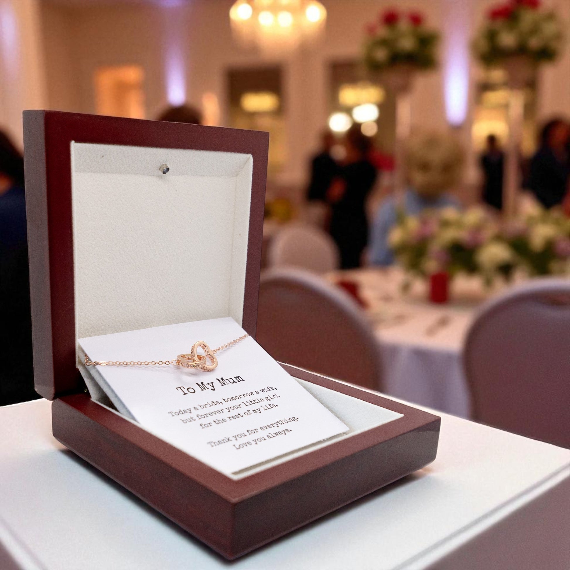 To My Mum Necklace, Wedding Gift for Mum, Mother of the Bride Gift, Family Bond Necklace, Sentimental Gift for Mum