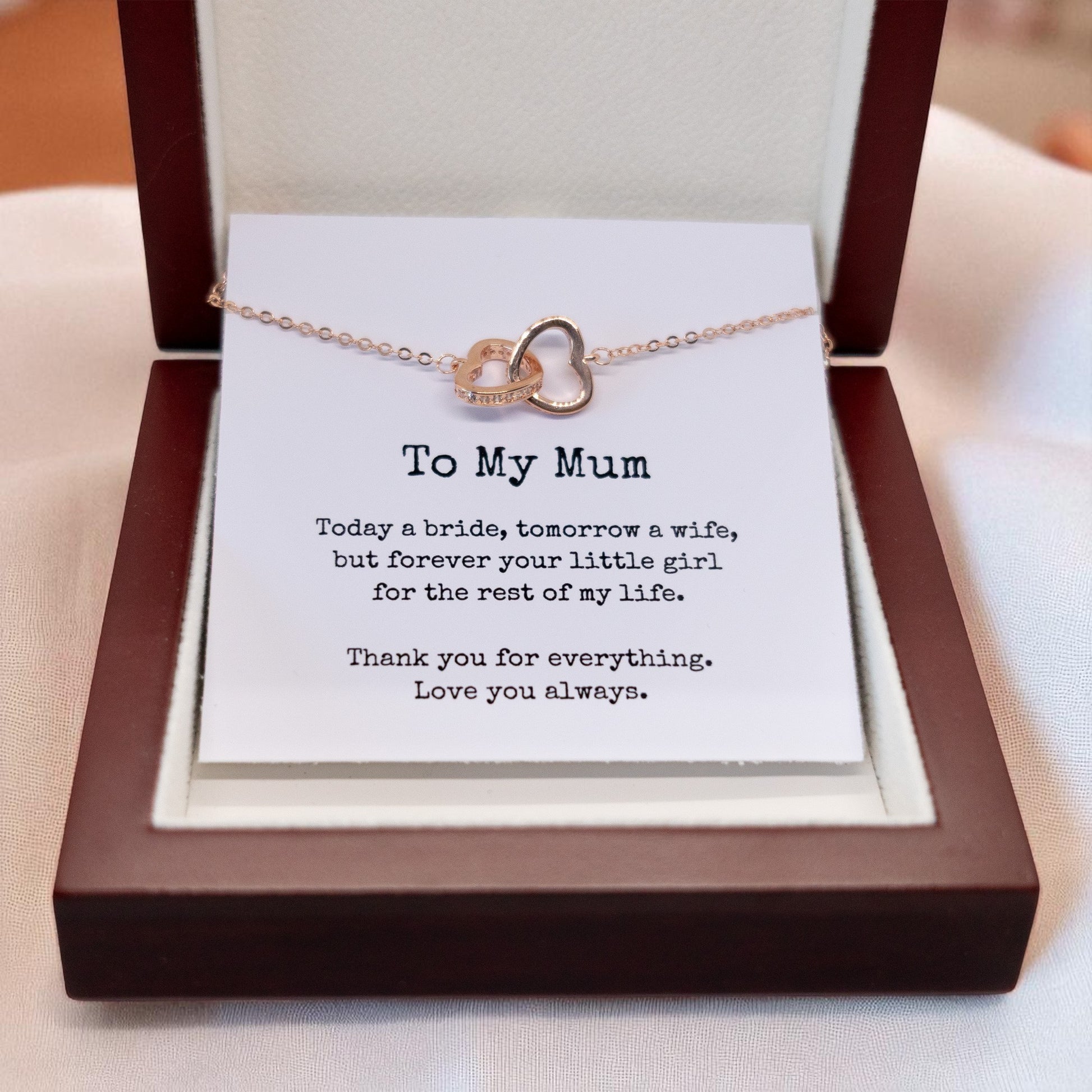 To My Mum Necklace, Wedding Gift for Mum, Mother of the Bride Gift, Family Bond Necklace, Sentimental Gift for Mum