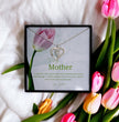 To My Mother - Choice of Beautiful Silver Necklaces in a Mahogany Gift Box with a Custom Message Card - Gift from Son / Daughter For Mum
