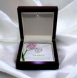 To My Mother - Choice of Beautiful Silver Necklaces in a Mahogany Gift Box with a Custom Message Card - Gift from Son / Daughter For Mum