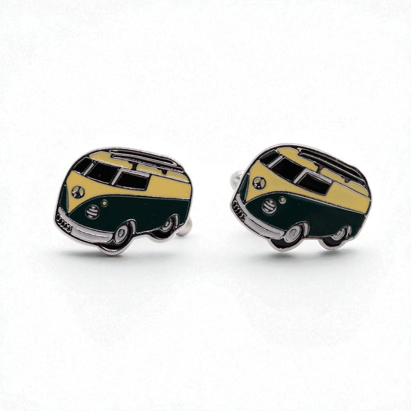 VW Beetle Stainless Steel Cufflinks – Retro Style for Men