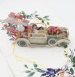 Wedding Themed 3D Popup Honeymoon Car Greeting Card