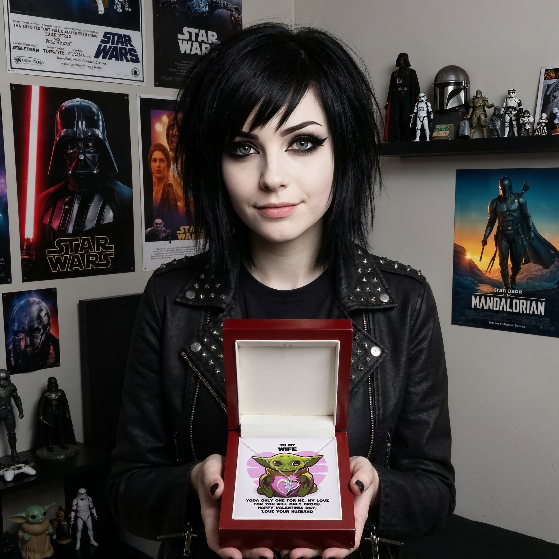 My Love For You Will Only Grogu Necklace Gift For SciFi Loving Women