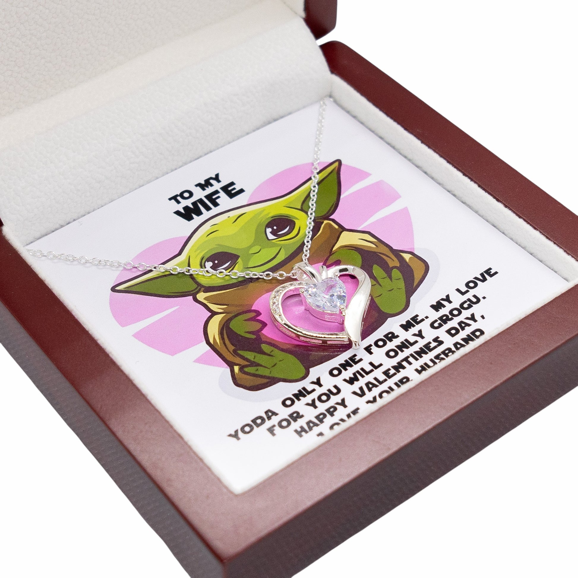 My Love For You Will Only Grogu Necklace Gift For SciFi Loving Women