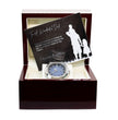To a Wonderful Dad - Luxury Gift Watch Set - Mahogany Box - Custom Message Card Gift For Birthday's Christmas - Fathers Day