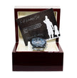 To a Wonderful Dad - Luxury Gift Watch Set - Mahogany Box - Custom Message Card Gift For Birthday's Christmas - Fathers Day